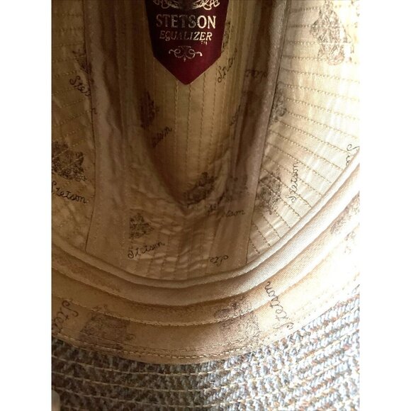 Stetson Equalizer Brown Herringbone Fedora Hat With Bow Accent - Picture 6 of 11